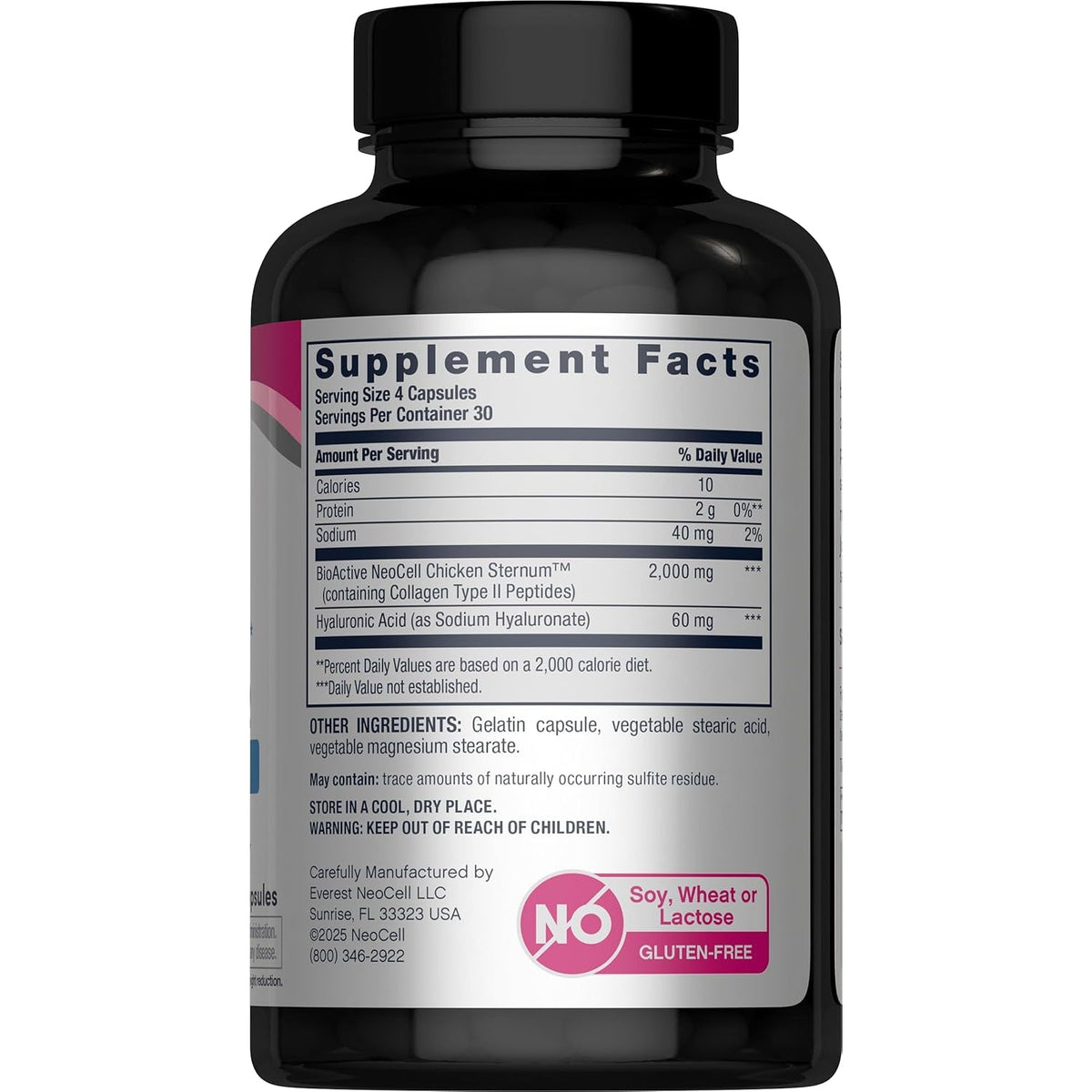 Neocell Joint Complex Supplement | 120 Capsules | plus Hyaluronic Acid | Collagen Type II | Advanced Formula