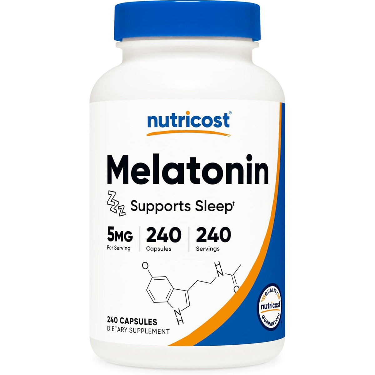 Nutricost Melatonin 5Mg, 240 Capsules - 5Mg per Serving, Non-Gmo, Gluten Free