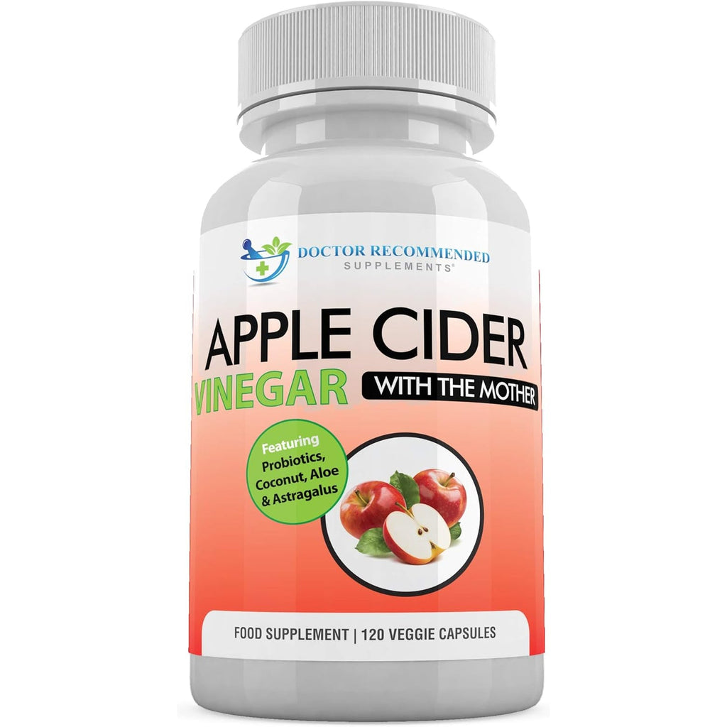 Apple Cider Vinegar Capsules - (120 Veggie Capsules) Organic ACV Supplement with Probiotics - 1500Mg per Serving - Supports General Wellness & Digestive Balance - Non-Gmo, Made in USA