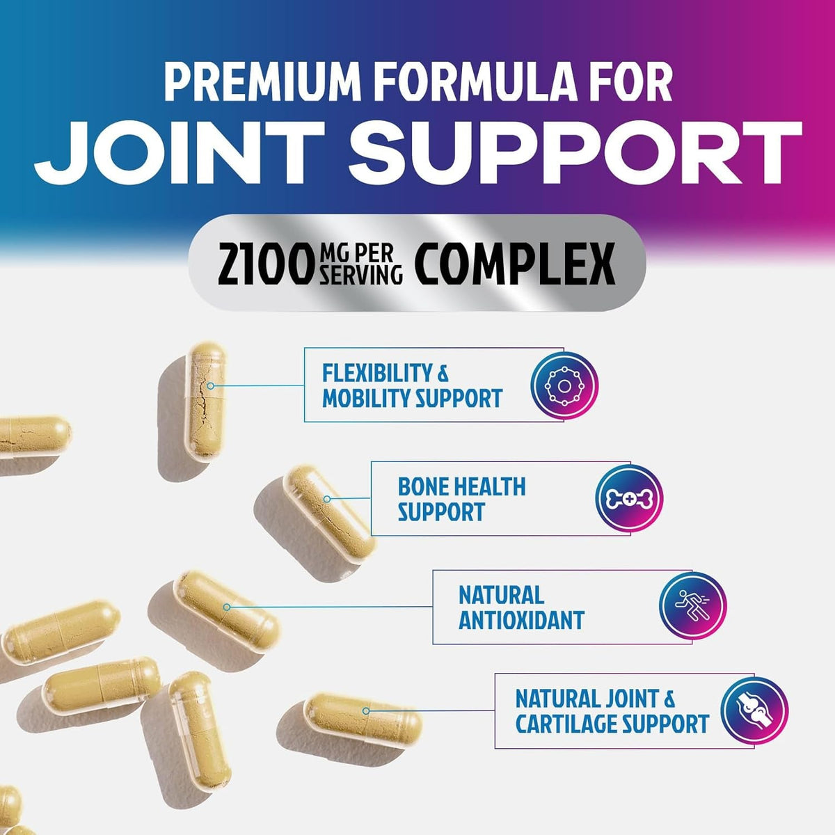 Glucosamine Chondroitin MSM Complex - 3X Strength Joint Support Supplement with Glucosamine Sulfate, Turmeric, Boswellia - for Cartilage, Mobility & Flexibility - Bottled in USA - 240 Capsules
