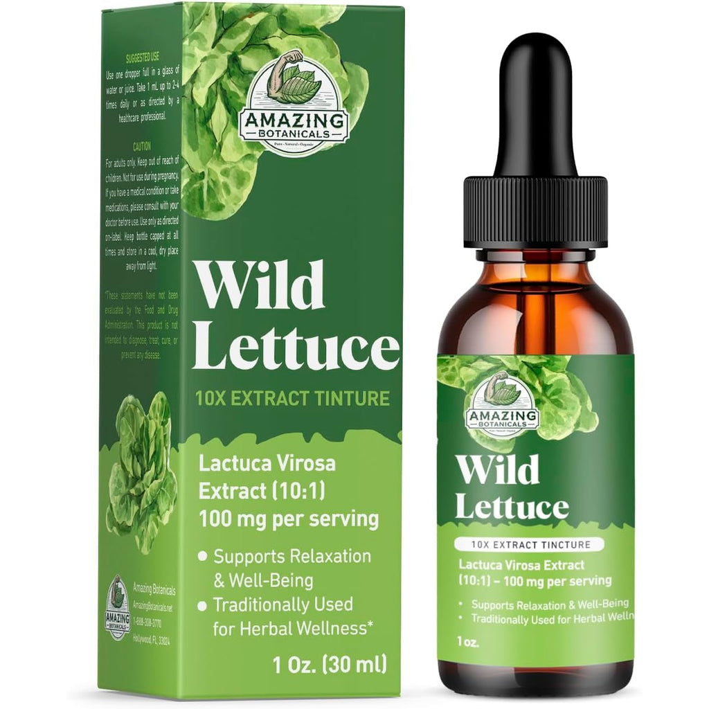 Amazing Botanicals Wild Lettuce 10X Extract Tincture 30,000 Mg (1 Fl Oz (Pack of 1))