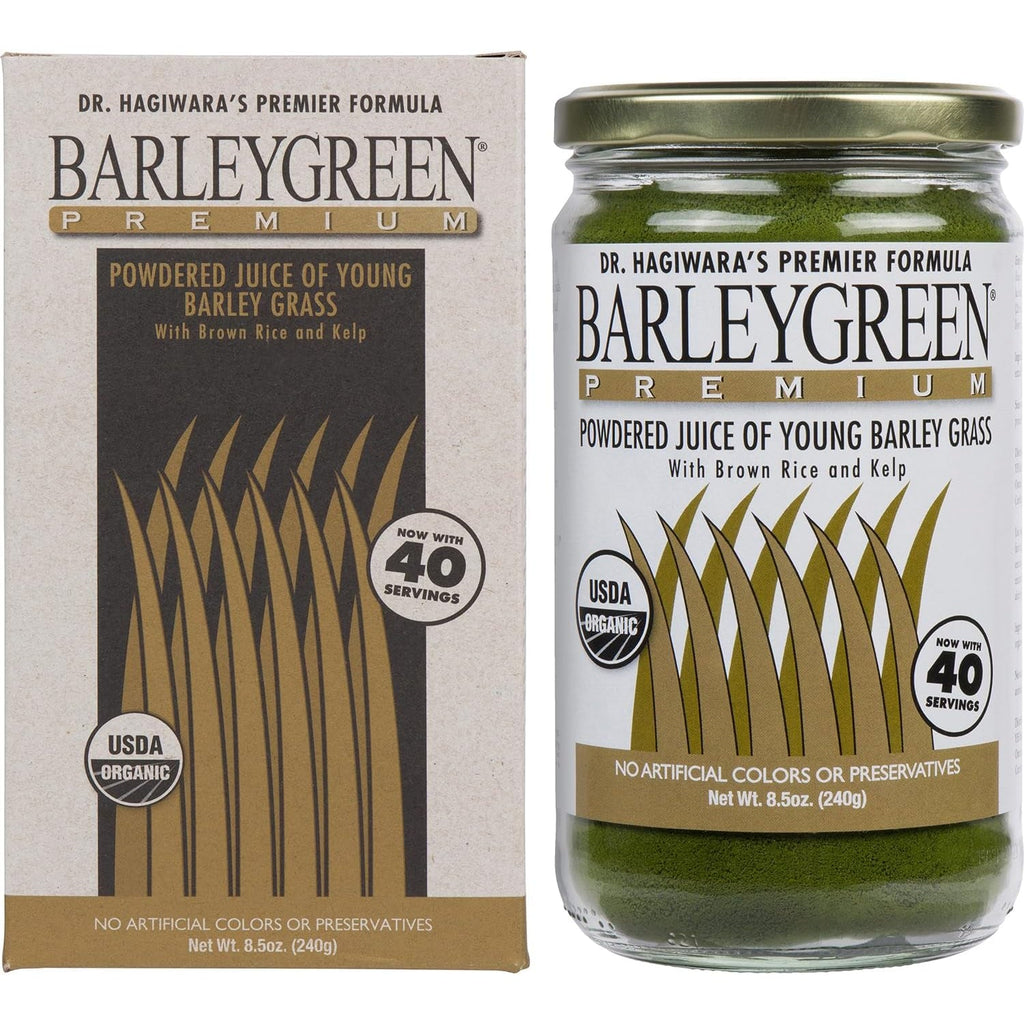 Dr. Hagiwara'S Original Premium W/Kelp - Organic Barley Grass Juice Powder 8.5Oz (240G) - 40 Servings