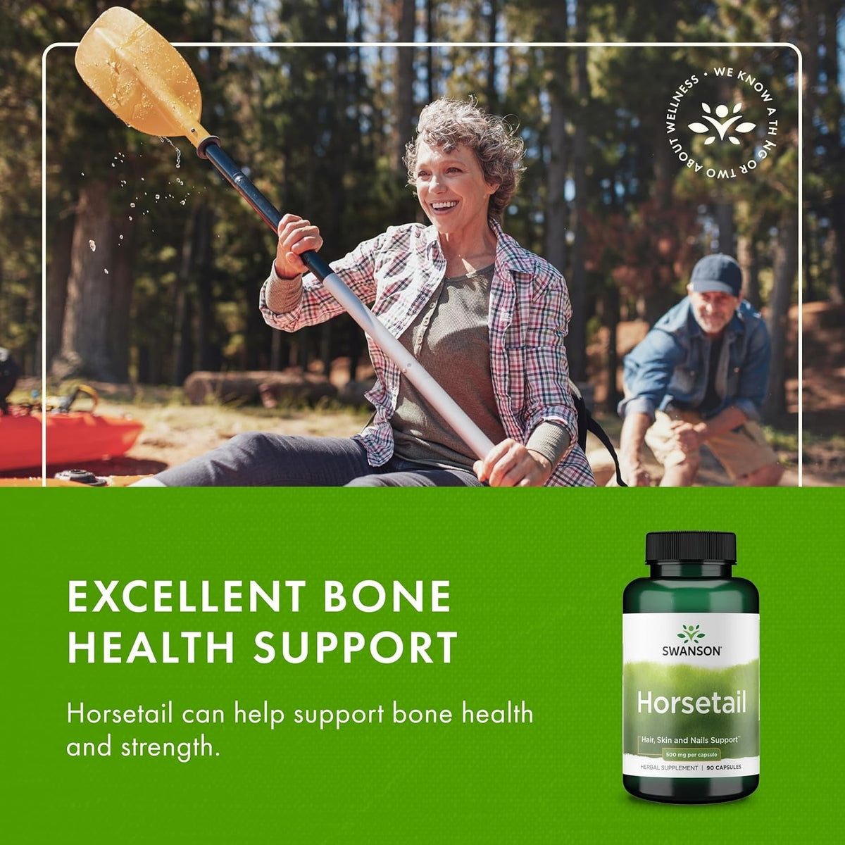 Swanson Horsetail - Herbal Supplement Supporting Healthy Hair, Skin & Nails - Natural Ingredients for Bone Health & Urinary Tract Support - (90 Capsules, 500Mg Each)
