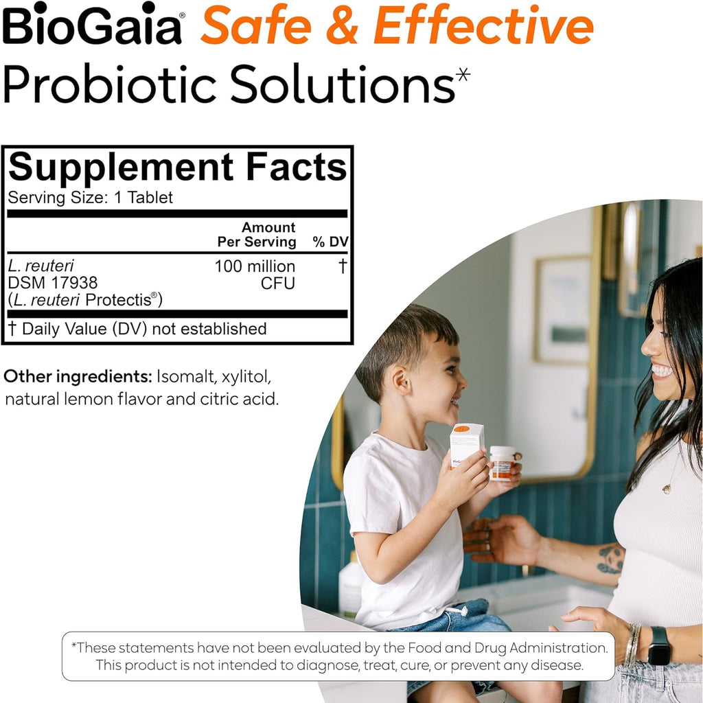 Biogaia Protectis Kids | Probiotic for Ages 3+ | Eases Occasional Digestive Issues & Promotes Regularity | Allergen, Dairy, Soy & Gluten Free | Backed by 30 Years of Research | 30 Day Supply
