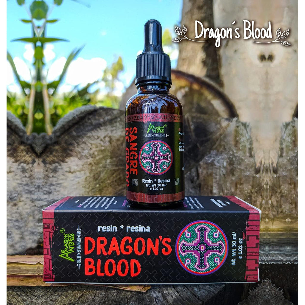 Amazon Andes Dragon'S Blood Organic Liquid Extract - Sangre De Drago Sap from Peru | Pure Sangre De Grado Wild Harvested Resin Tincture | Dragons Blood Sap | Sangre De Dragon | 1 Fl Oz (30Ml)