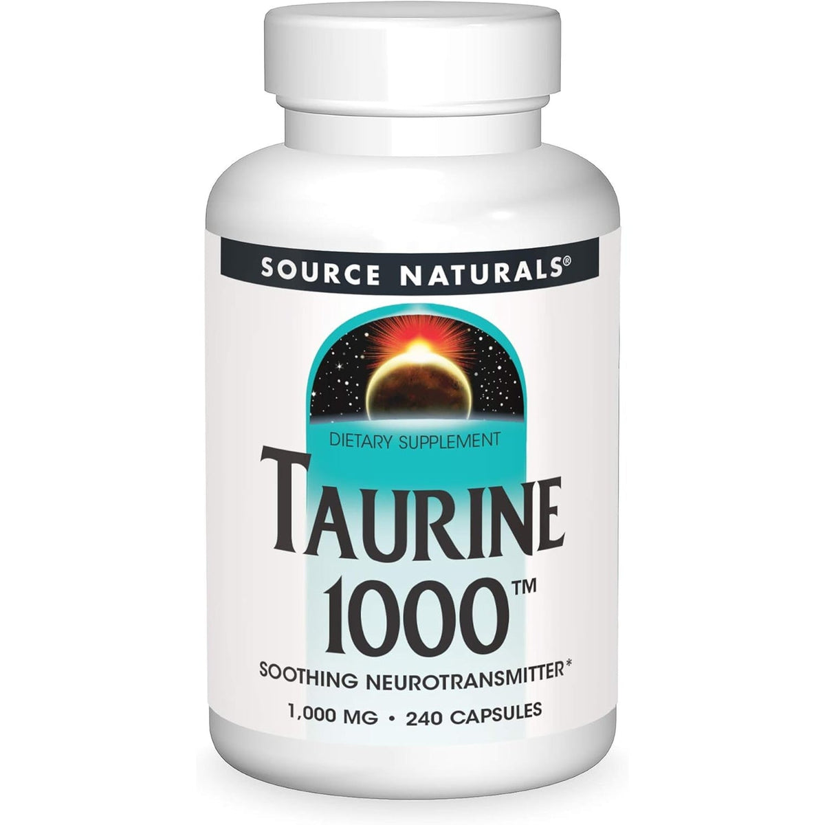 Source Naturals Taurine, Soothing Neurotransmitter*, 1000Mg - 240 Capsules