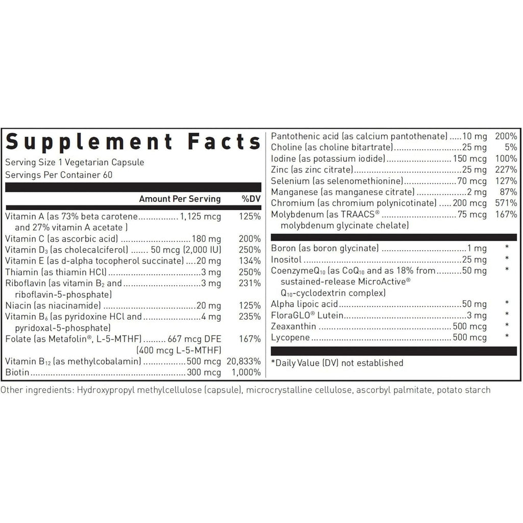 Douglas Laboratories Ultra Preventive 1 Daily | Multivitamin and Mineral Supplement to Support Energy Production, Immune Function, and Overall Health* | 60 Capsules