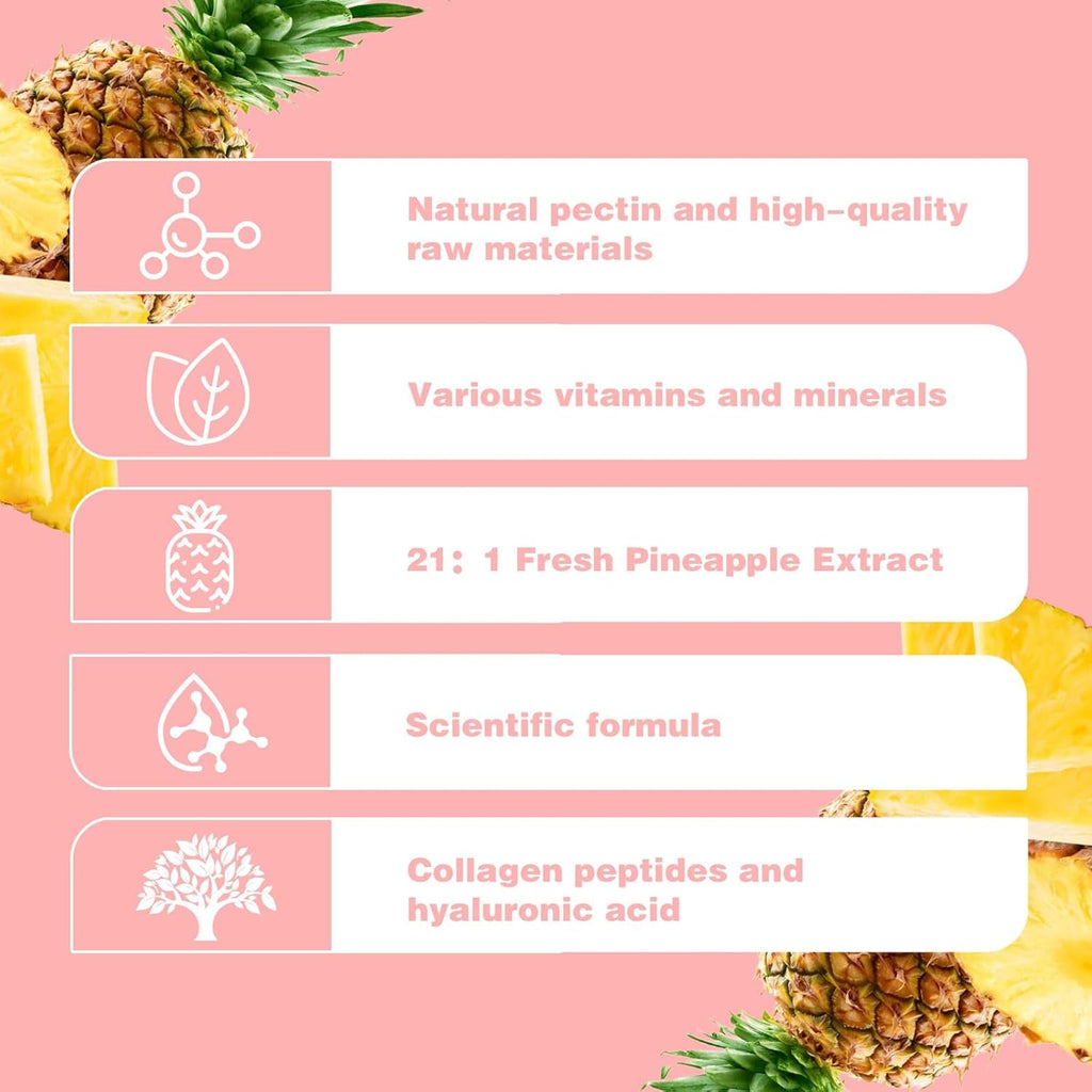 Premium Feminine Balance Gummies for Women - Hawaiian Pineapple Gummies for Women Ph, Support Probiotic - Immune Health - Gluten-Free with Vegetarian Friendly - Vitamin C - 60 Count