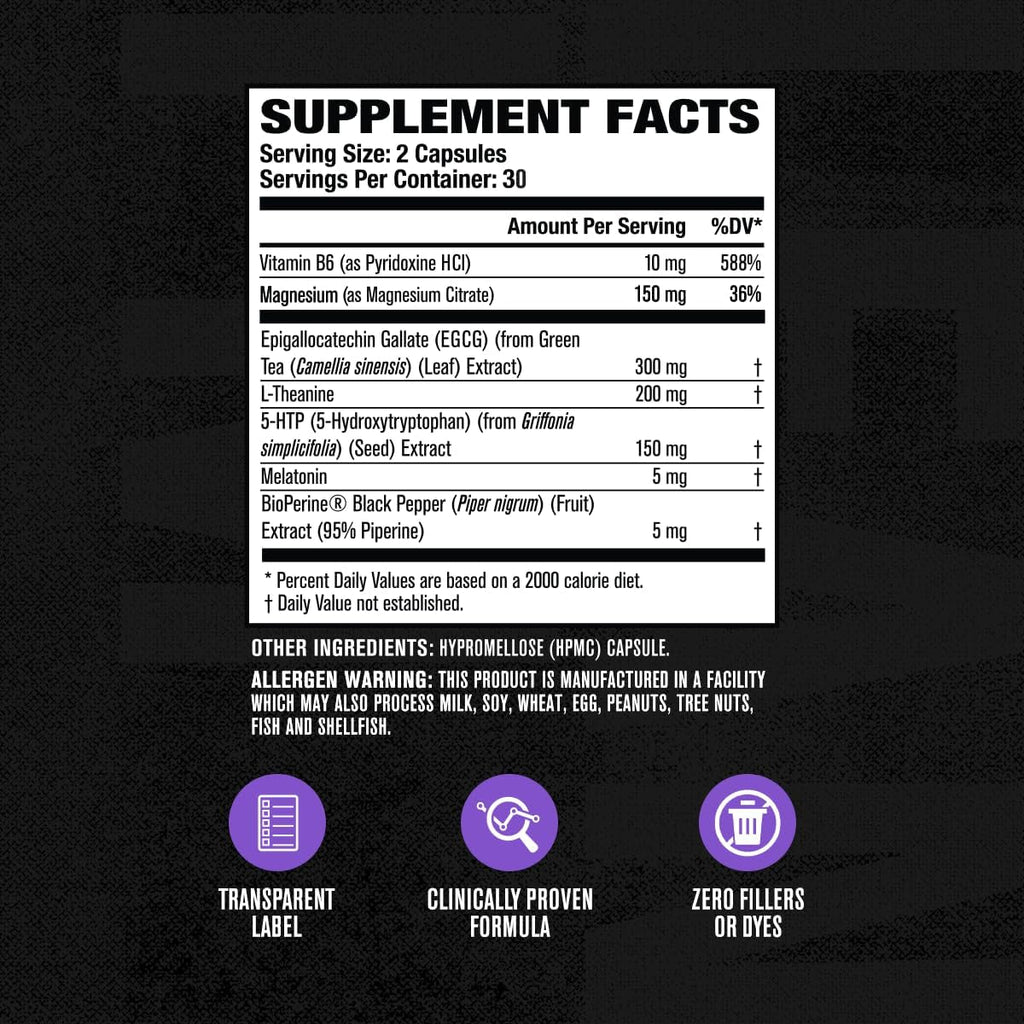 Jacked Factory Lean PM Night Time Fat Burner, Sleep Aid Supplement, & Appetite Suppressant for Men and Women - 60 Stimulant-Free Veggie Weight Loss Diet Pills