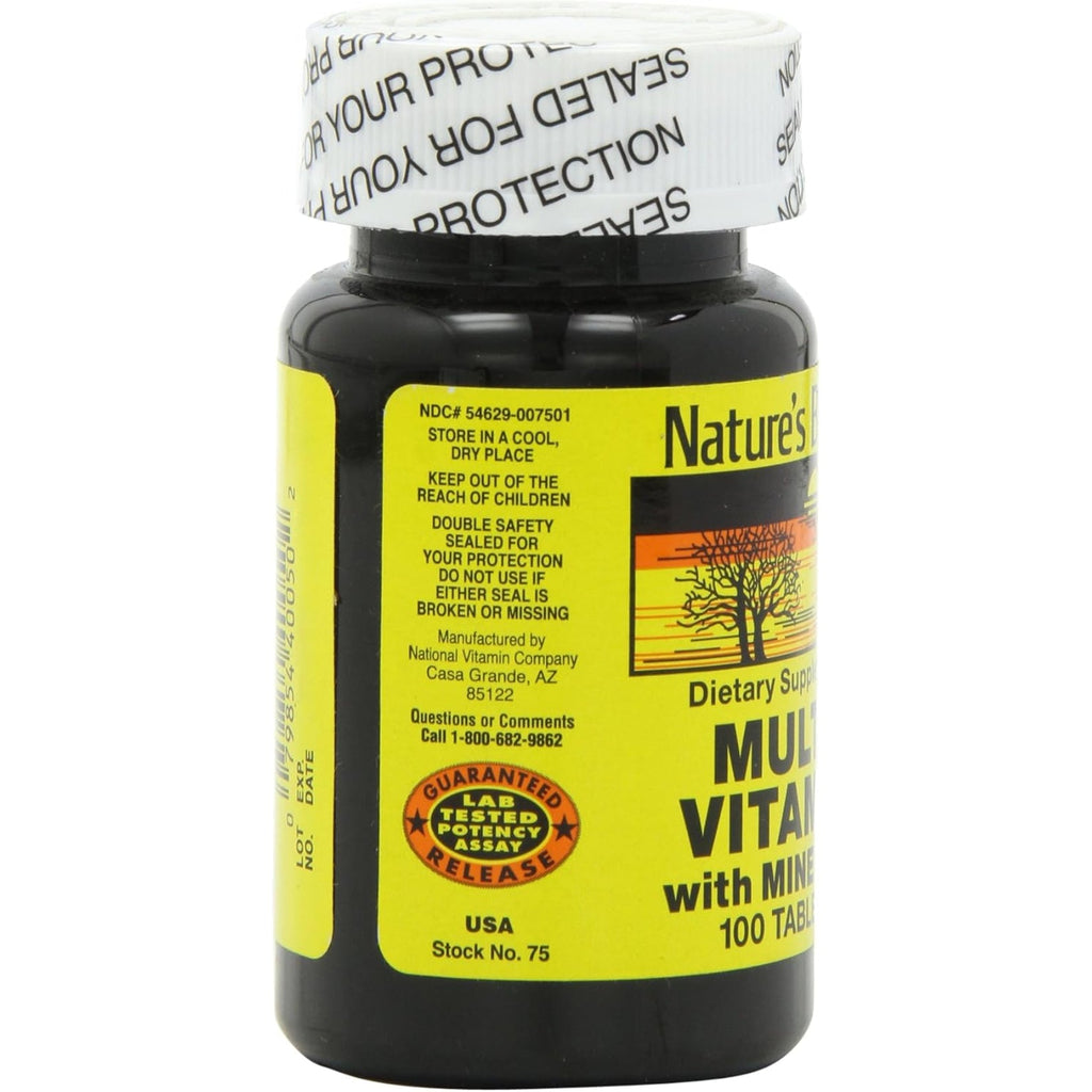 Nature'S Blend NAT B MULTIVITAMIN & MIN TB, Assorted, 100 Count