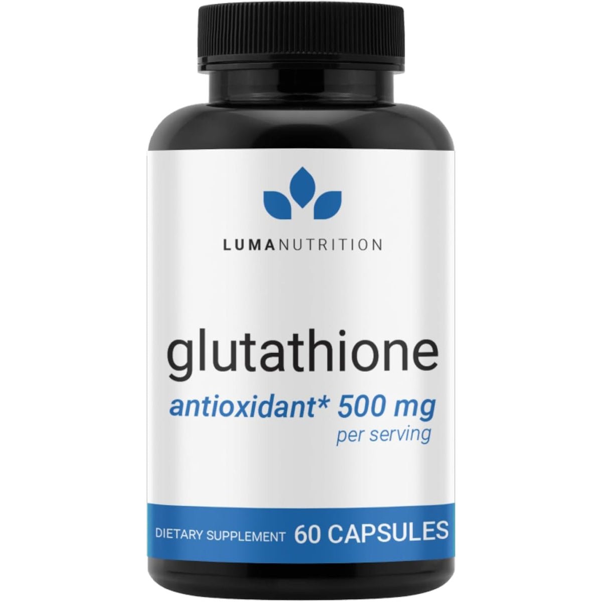 Luma Nutrition Premium Glutathione Supplement - 500Mg - L-Glutathione - Antioxidant Support - Reduced - Liver Support - 60 Capsules