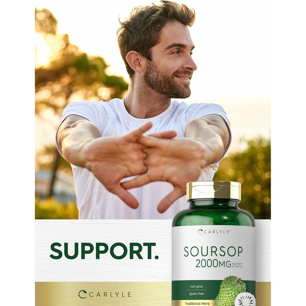 Carlyle Soursop Leaves | 160 Capsules | Traditional Herb | Non GMO, Gluten Free Supplement