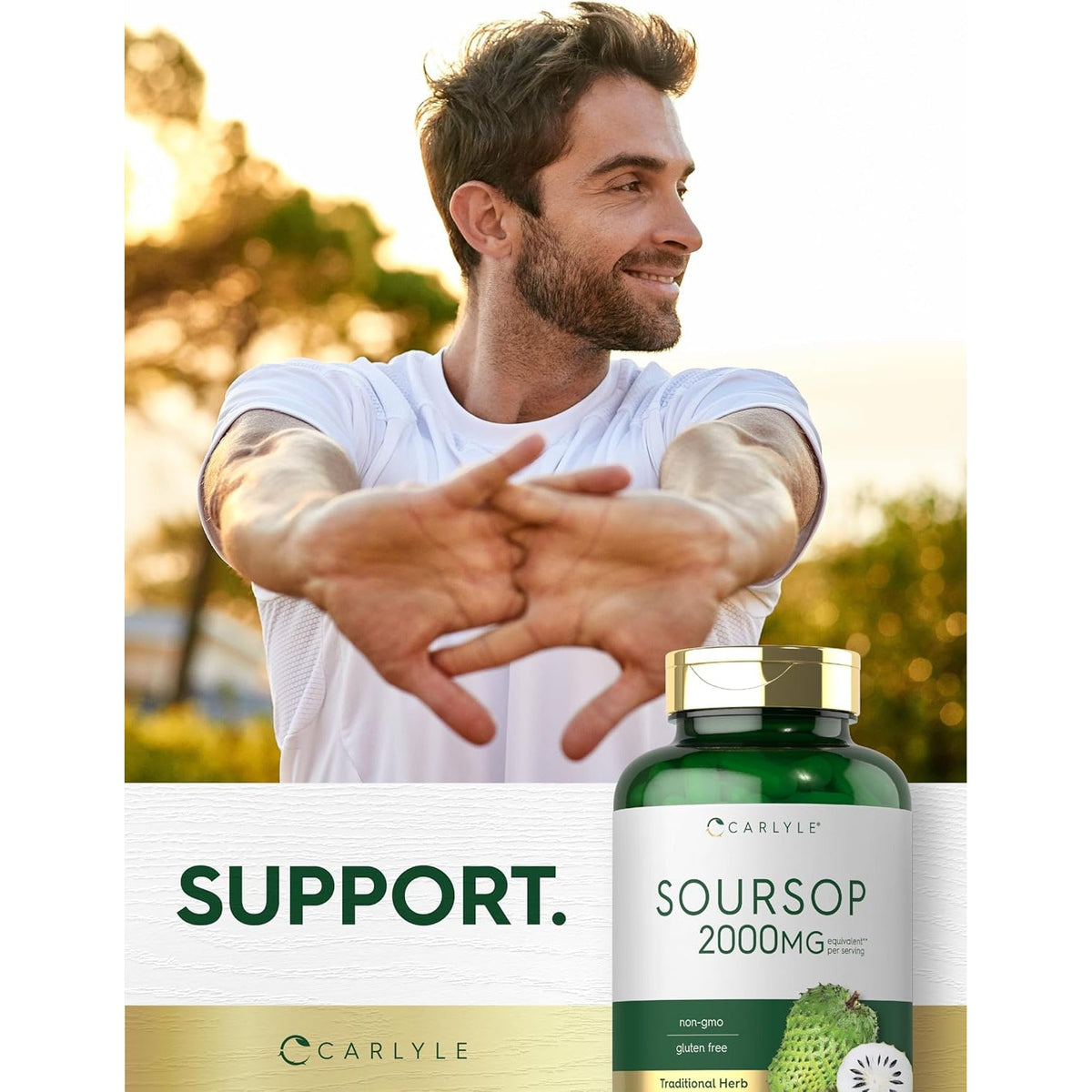 Carlyle Soursop Leaves | 160 Capsules | Traditional Herb | Non GMO, Gluten Free Supplement
