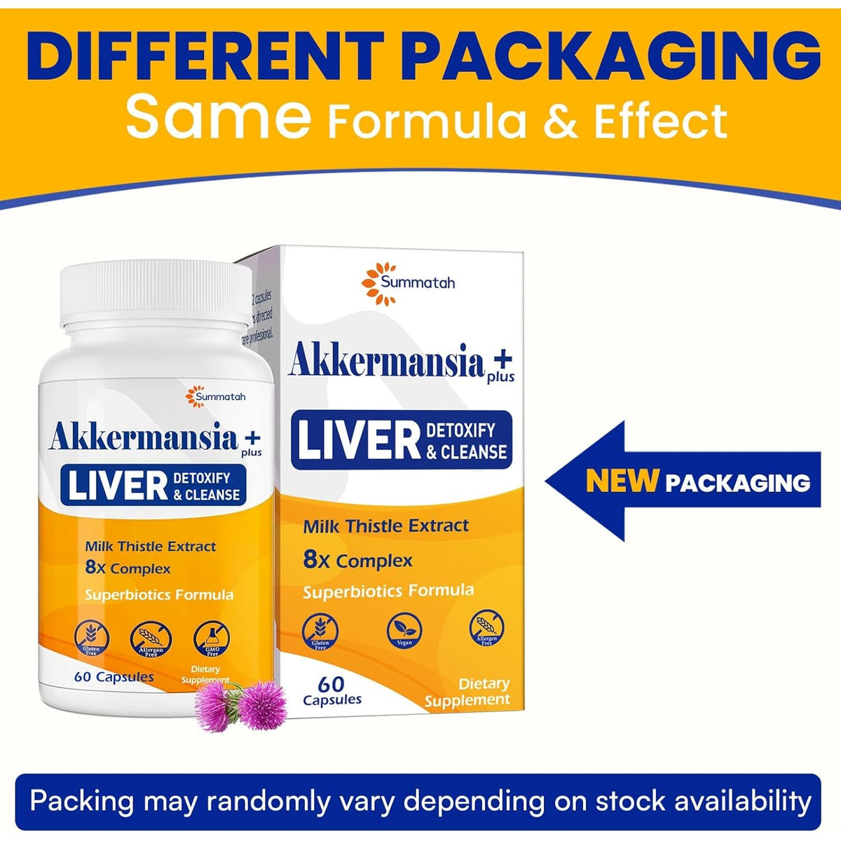 Liver Detoxify Repair & Cleanse, 20 Billion Afu Akkermansia Probiotic with Milk Thistle, Dandelion & Turmeric, 8-In-1 Herbal Formula for Liver Support & Renew, Antioxidant, Gut & Skin Health, 60 Caps