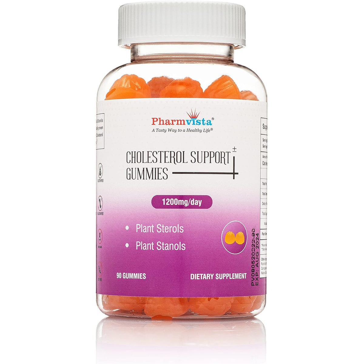 Pharmvista Plant Sterols and Stanols 1200Mg Gummy-Vegan Friendly Allergen Free Gluten Free-90 Count