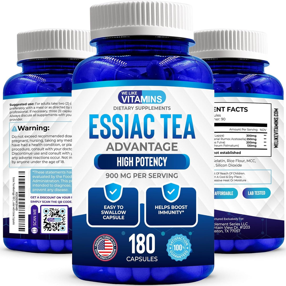We like Vitamins Essiac Tea Capsules - 180 Count Immune Support Supplement with Burdock, Sheep Sorrel, Slippery Elm & Turkey Rhubarb - Genuine Essiac Tea 900Mg Daily Dose