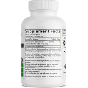 Bronson Rhodiola Rosea Vegetarian Capsules - Adaptogenic Herb - Brain, Stress & Mood Support - Non-Gmo, 60 Count