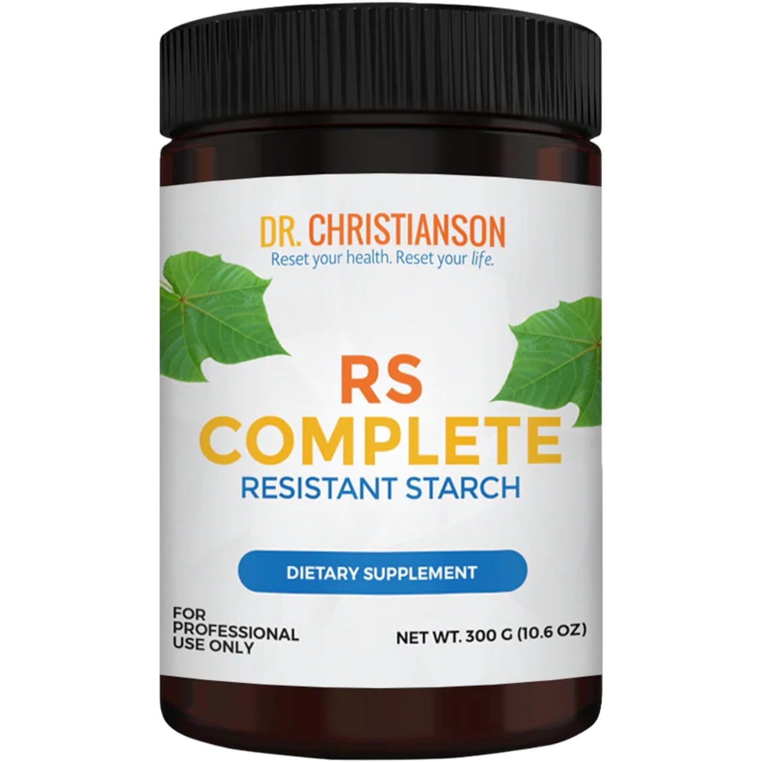 Dr. Christianson RS Complete - RS2 Resistant Starch Supplement Powder with Organic Green Banana Flour - Non-Gmo + Dairy-Free Fiber Powder Supplement - the Metabolism Reset Diet (30 Servings / 300G)