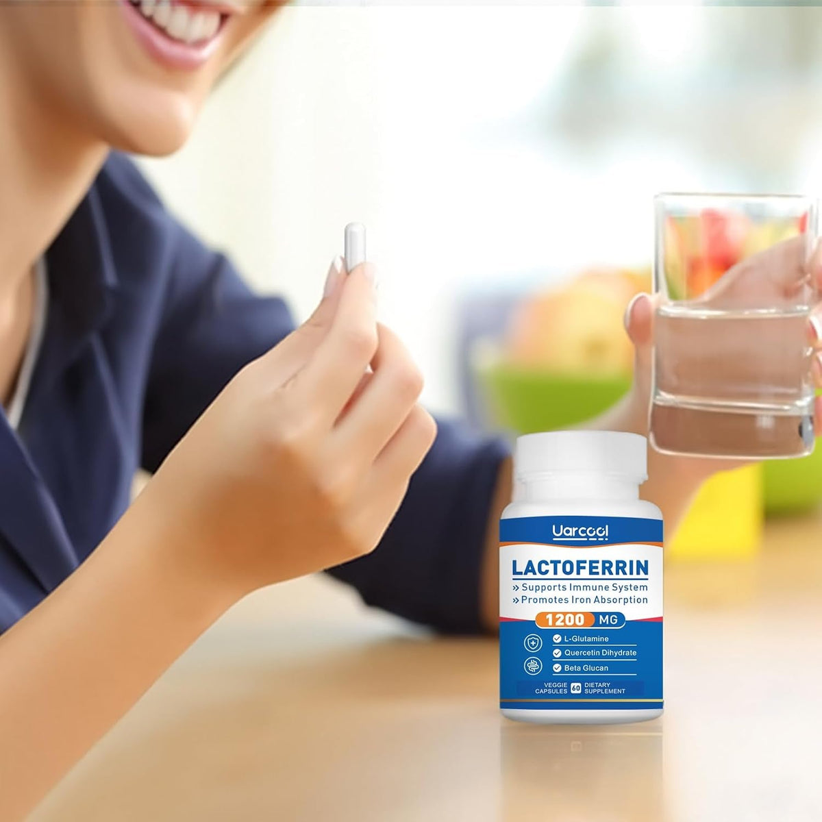 Lactoferrin Supplement 1200Mg for Healthy Immune Support-Gluten-Free, Vegetarian - 60 Softgels