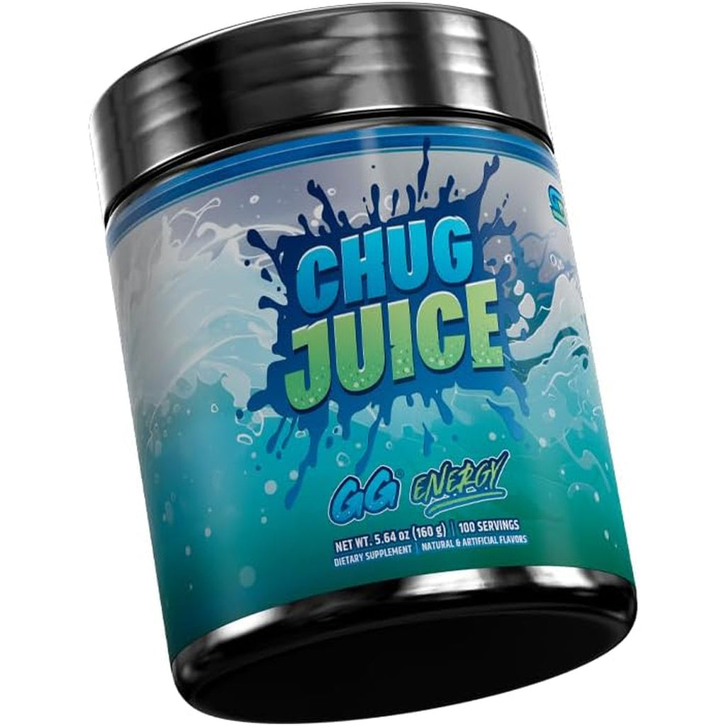 Gamer Supps GG Energy - Chug Juice by Lazarbeam (100 Servings) - Keto Friendly Gaming Energy and Nootropic Blend, Sugar Free + Caffeine + Vitamins + Immune Support, Powder Drink