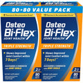 Osteo Bi-Flex Triple Strength Glucosamine Chondroitin Supplement, Improve Joint Function, Strength, Flexibility, Mobility 80 Coated Tablets, 2 Pack