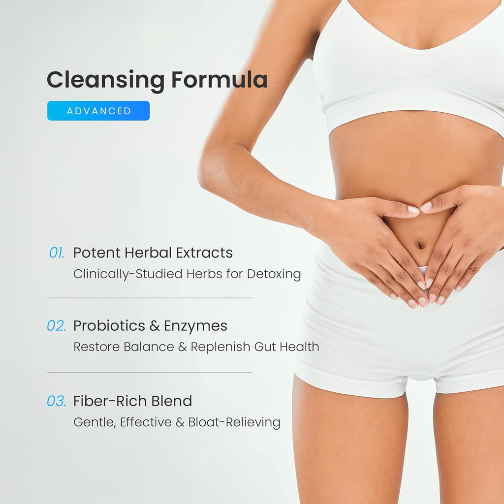 Nutrachamps Colon Cleanse & Detox for Weight Loss [14 Day Quick Cleanser] Safe & Effective Formula with Probiotic & Digestive Enzymes for Constipation Relief