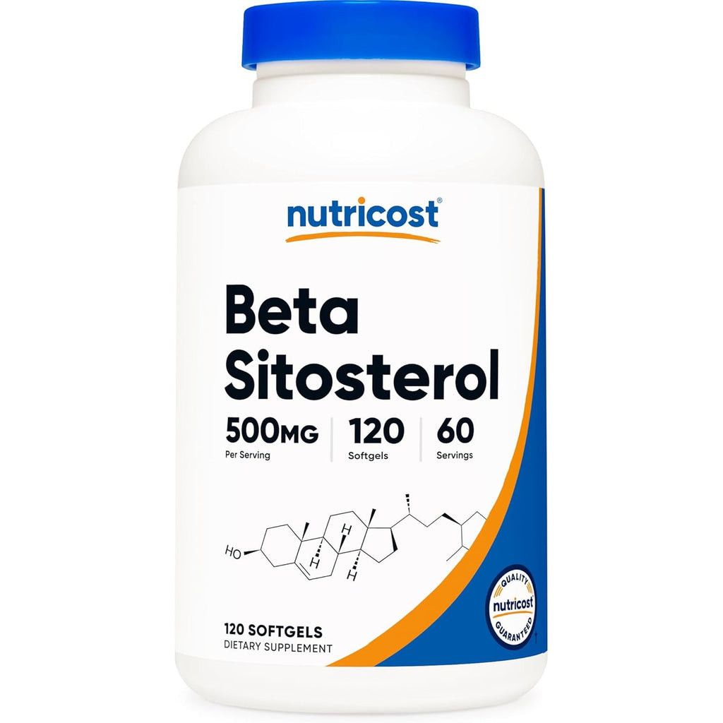 Nutricost Beta Sitosterol 120 Softgels, 500Mg - Non-Gmo, Gluten Free Supplement, 60 Servings