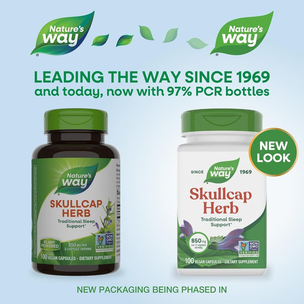 Nature'S Way Skullcap Herb, 850 Mg per Serving, 100 Capsule