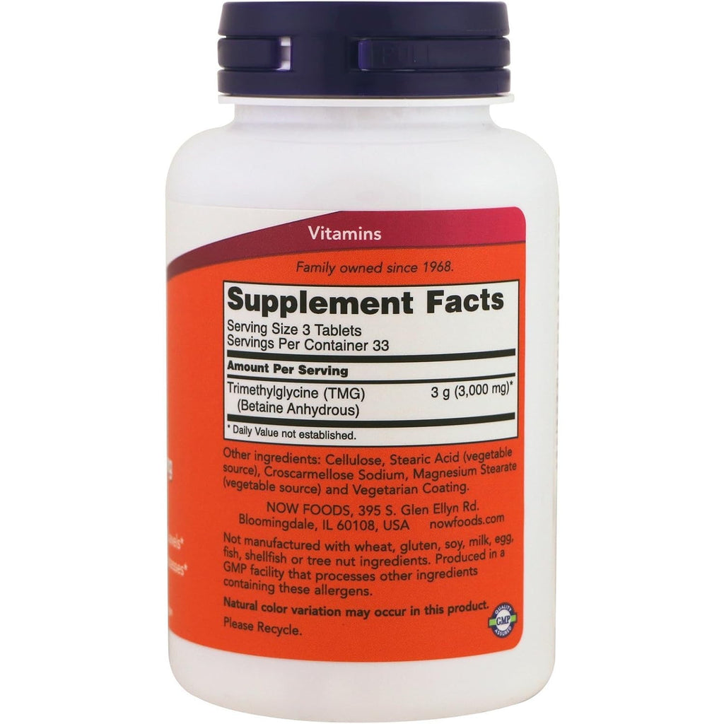 NOW TMG 1000Mg, 100 Count (Pack of 2)