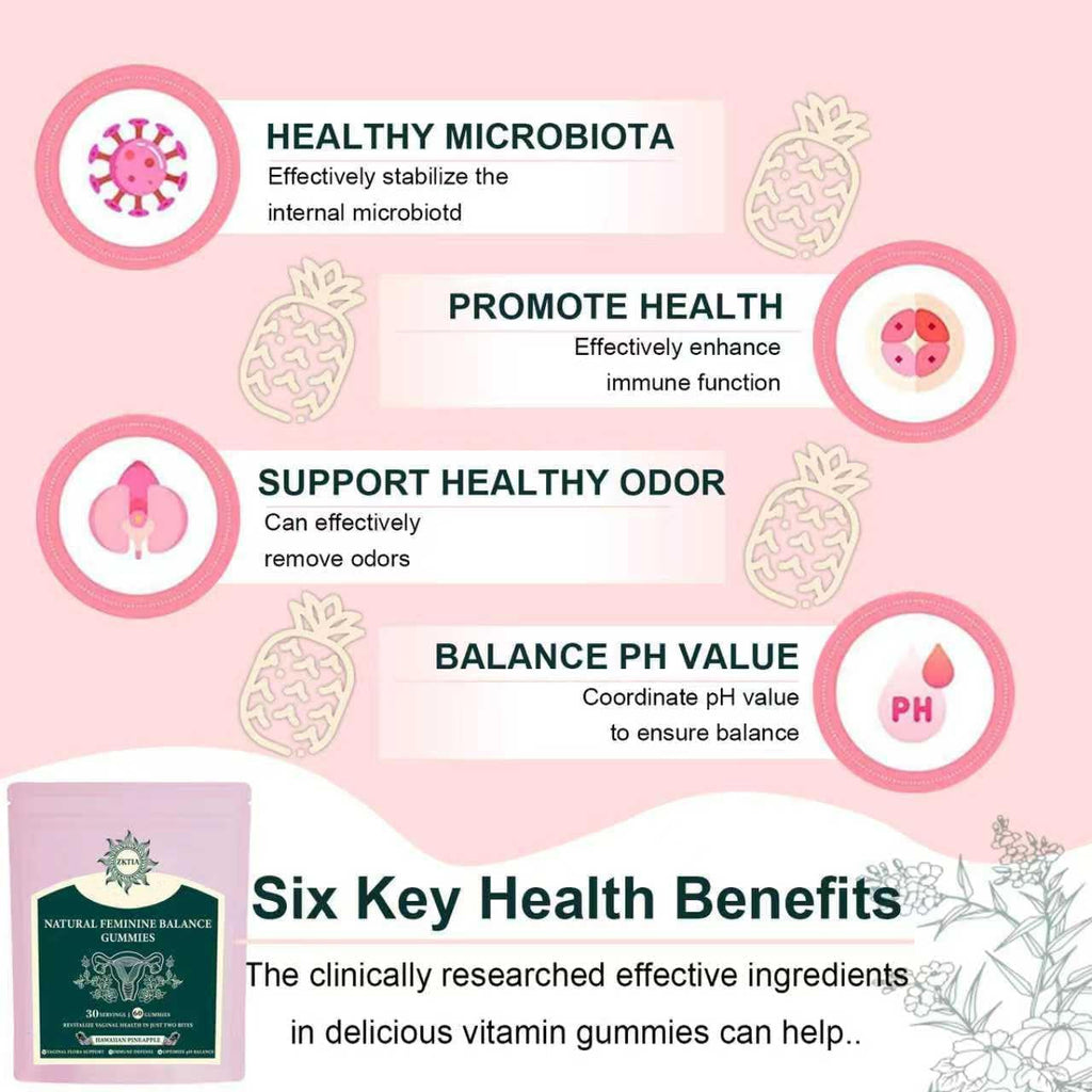 Vaginal Probiotics for Women, Feminine Balance Gummies for Ph Balance, Women'S Health Supplement, Feminine Freshness & Immune Support, Vegan Gluten Free, Hawaiian Pineapple, 60 Count