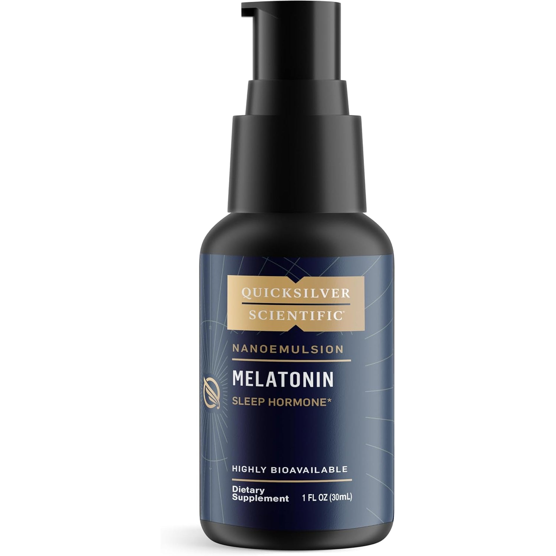 Quicksilver Scientific Liposomal Melatonin - Bedtime, Jet Lag & Immune Support Liquid for Adults - Efficient, Superior Absorption 1Mg to Minimize Morning Drowsiness (30 Ml)