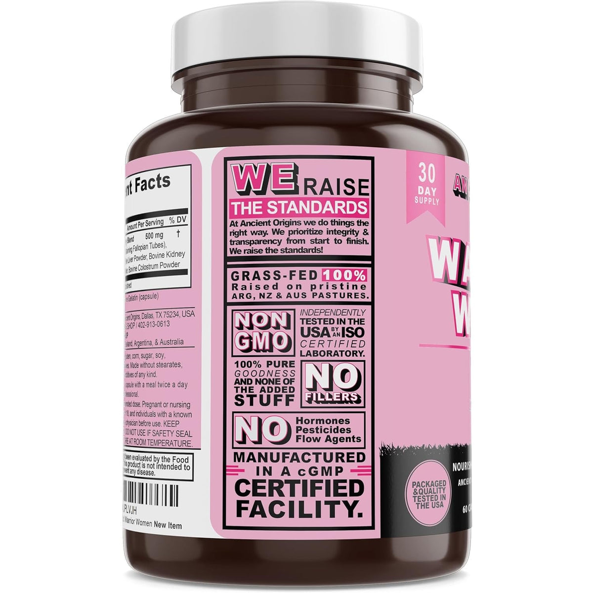 Ancient Origins Women’S Beef Organ Complex – 7 Grass Fed Organs (Liver, Heart, Colostrum & More) – Pasture Raised, Grass Finished – Balance Hormones, Boost Energy & Wellness