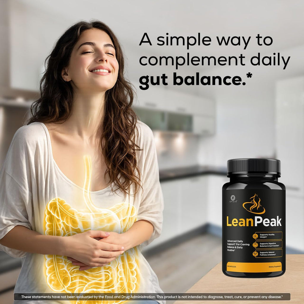 Lean Peak - Lean Peak Advanced Capsules Support Premium Formula, Leanpeak Pills Maximum Strength All Natural for Overall Health and General Wellness Reviews, 60 Capsules for 1 Month