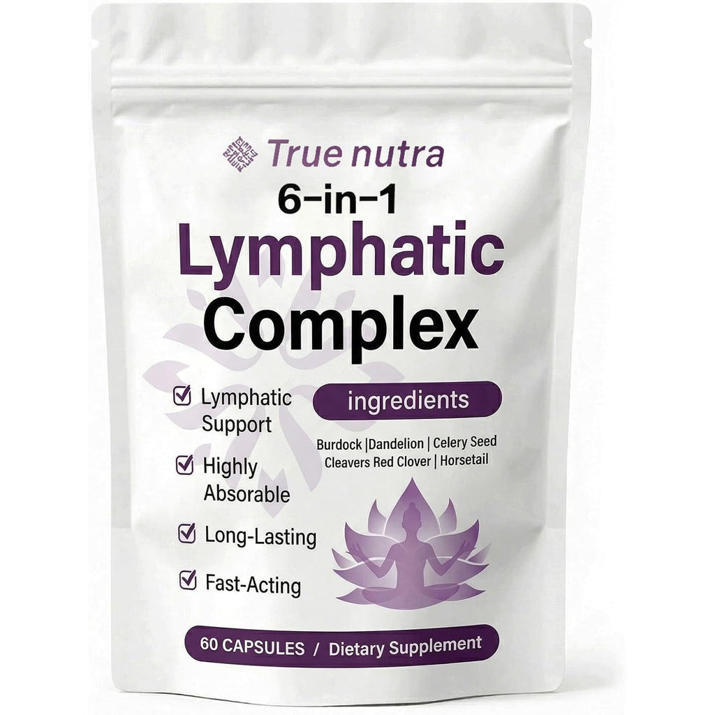 True Nutra Lymphatic Complex,True Nutra Lymphatic Complex 6 in 1,Vegan · Non-Gmo.60 Soft Capsules (1Pcs)