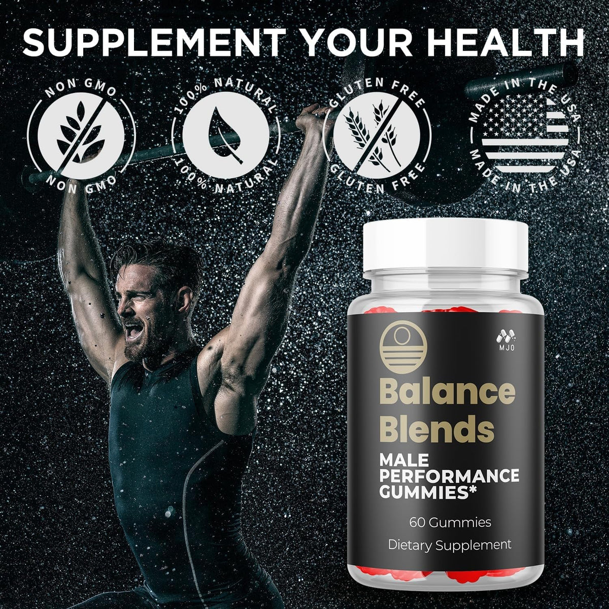 Balance Blends Gummies, Official Balanceblends Gummys with All Natural Ingredients, Balance Blends Advanced Health Support Supplement Maximum Strength Active Lifestyle Multivitamin Gummys (60 Gummies)