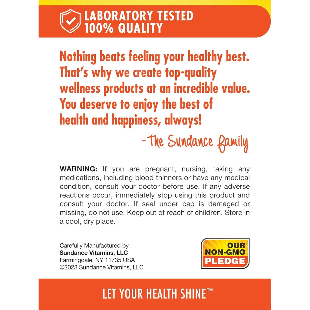 Sundance Glucosamine Chondroitin with MSM and Turmeric | 120 Caplets | Triple Strength Formula | Non-Gmo & Gluten Free Supplement