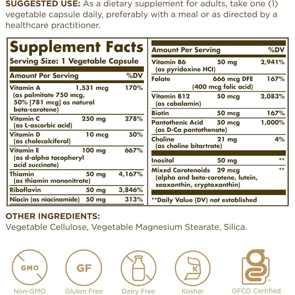 Solgar - Vitamins Only Vegetable Capsules 90 Count