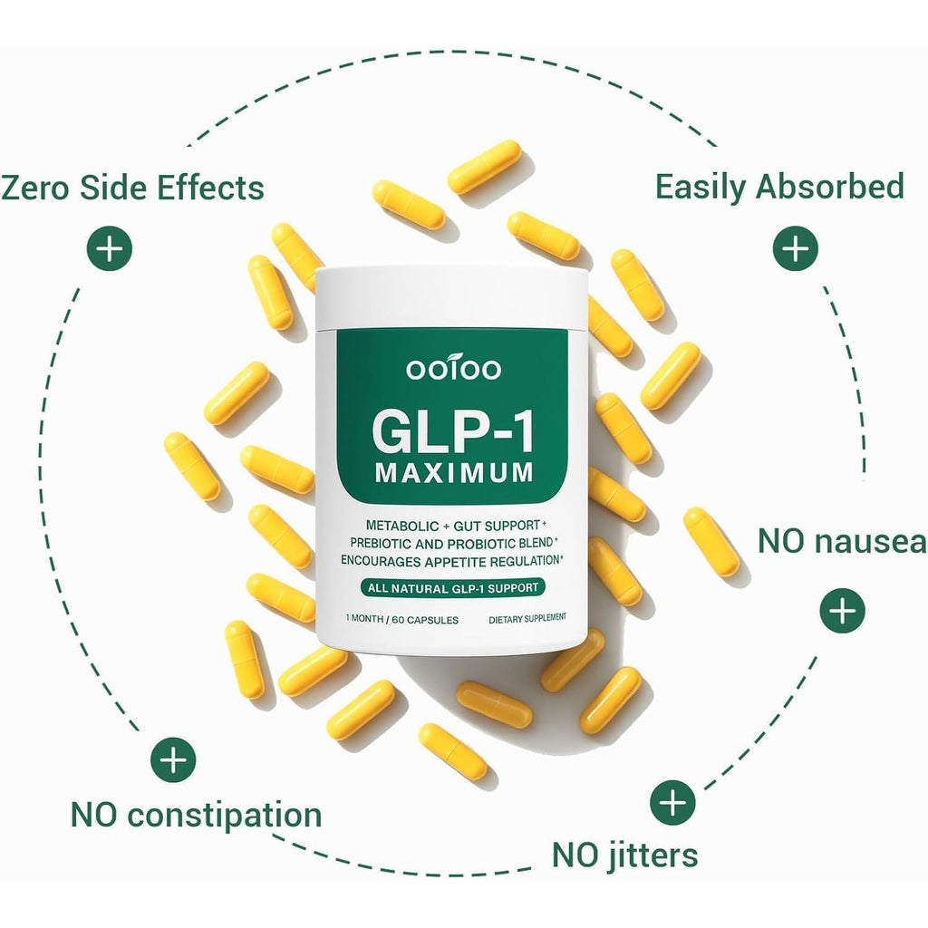 Ooioo GLP-1 Weight Loss Supplement with Berberine, Ceylon Cinnamon & Probiotic Blend for Appetite, GLP-1 Activate, Metabolism & Gut, Vegan, Non-Gmo, Halal Capsules for Men & Women