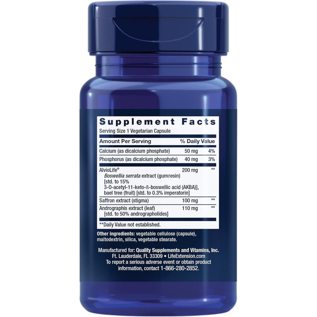 Life Extension Healthy Lungs, Respiratory Supplement, Lung Protection, Boswellia Serrata, Saffron Extract, Once-Daily, Gluten Free, Non-Gmo, Vegetarian, 30 Capsules