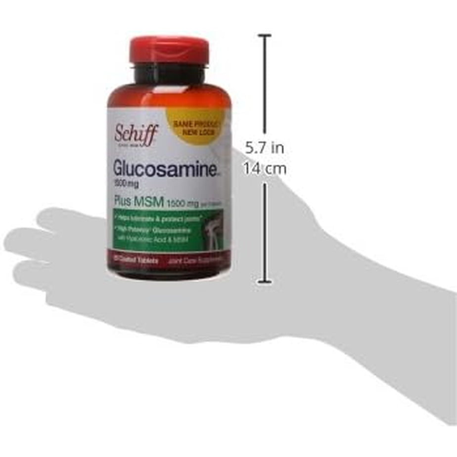 Schiff Glucosamine 1500Mg plus MSM 1500Mg and Hyaluronic Acid, 150 Tablets - Joint Supplement