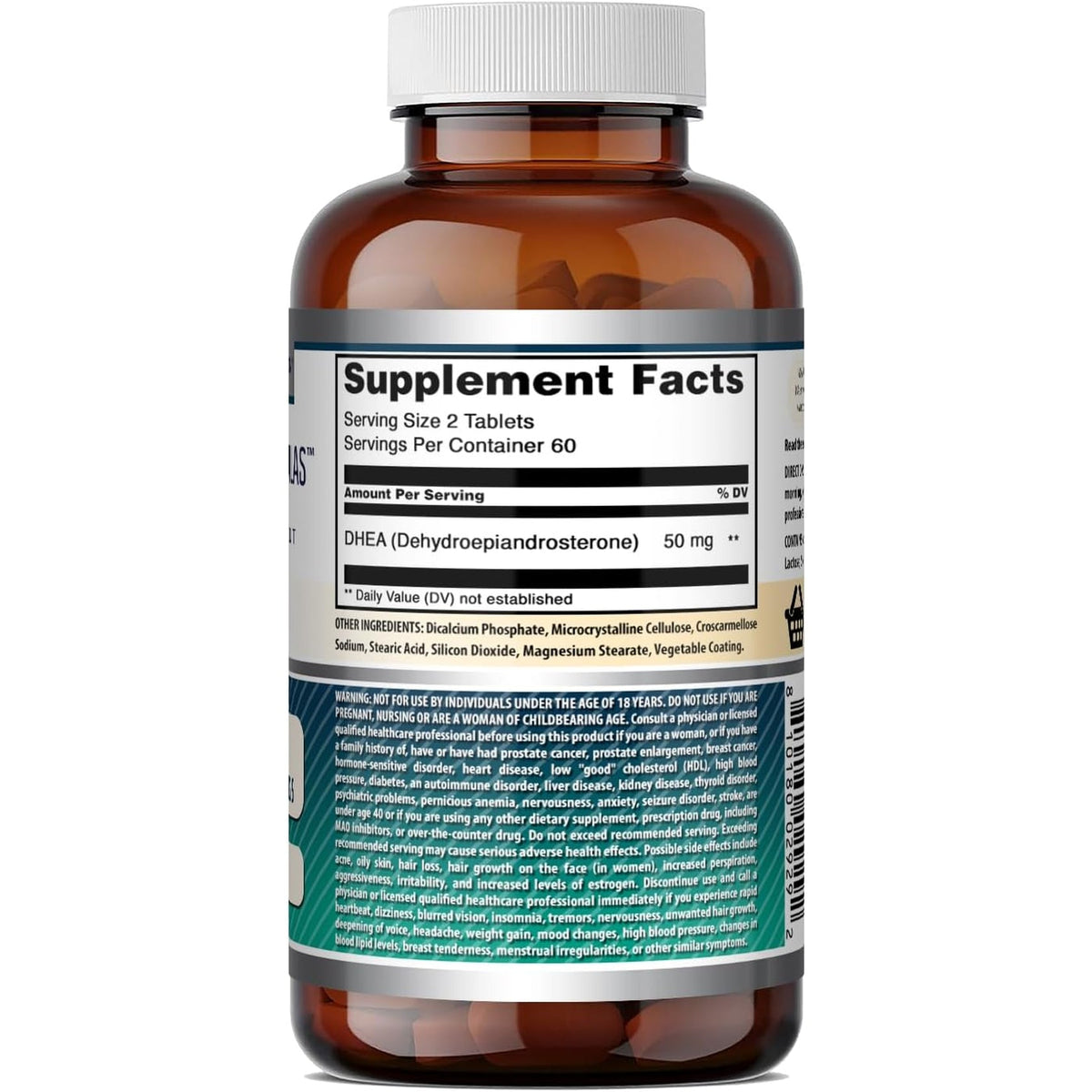 Amazing Formulas DHEA 50 Mg | Tablets Supplement | Non-Gmo | Gluten-Free | Made in USA (1 Pack | 120 Count)