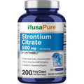 Nusapure Strontium Citrate - Suitable for Vegetarian/Vegan, Non - GMO - 680 Mg 200 Capsules