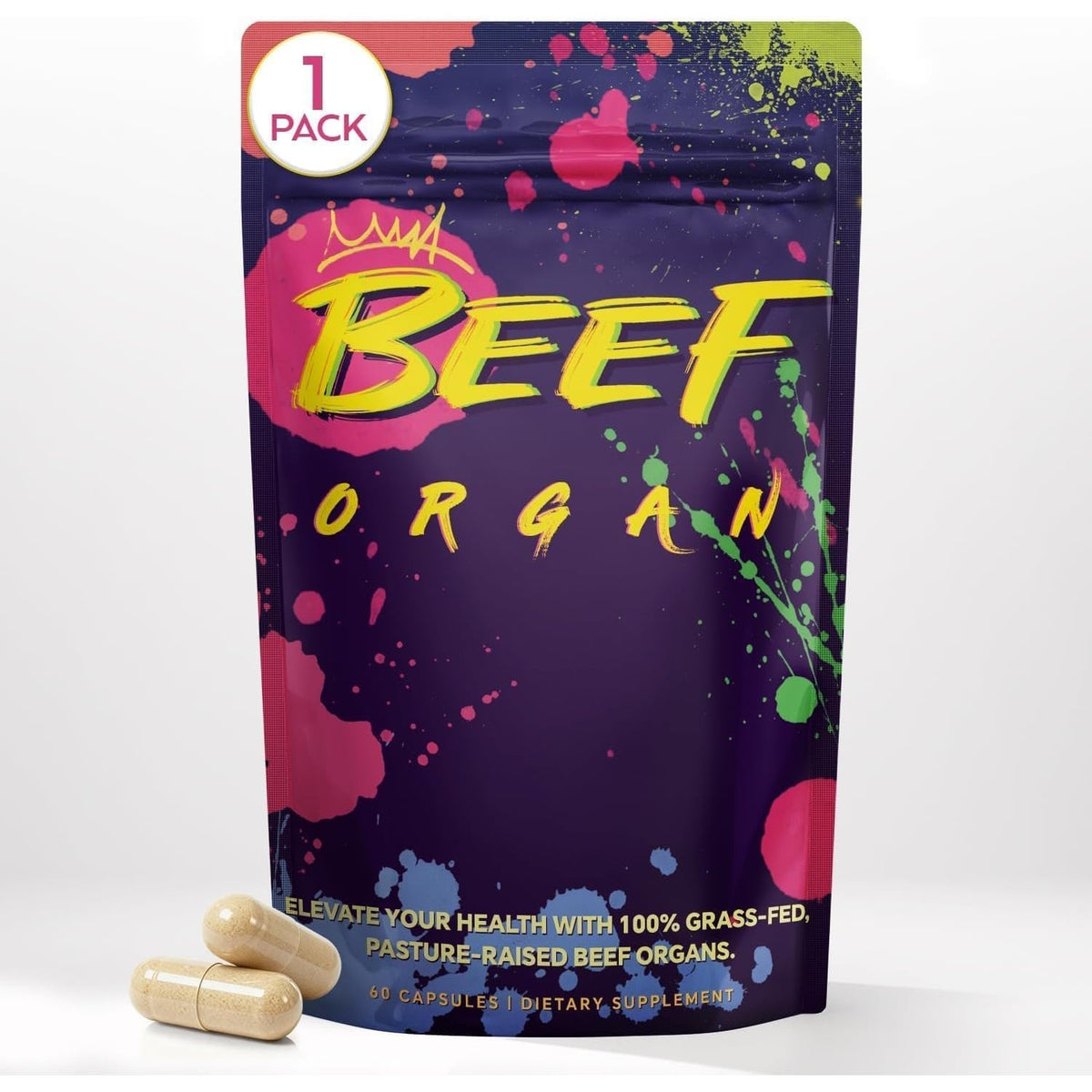 Female Beef Organ Supplement – Grass Fed & Pasture Raised – Beef Liver, Kidney, Uterus, Heart – Supports Hormone Balance, Energy, & Wellness – Grass Fed Natural Superfood for Women, 30 Days Supply