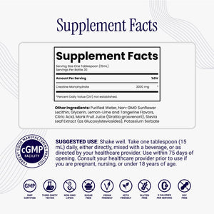 Rho Nutrition Liposomal Creatine Monohydrate - Ultra High Absorption Liquid Creatine Supplement – Promotes Lean Muscle Mass & Recovery, Supports Brain Function & Enhances Cellular Energy Production