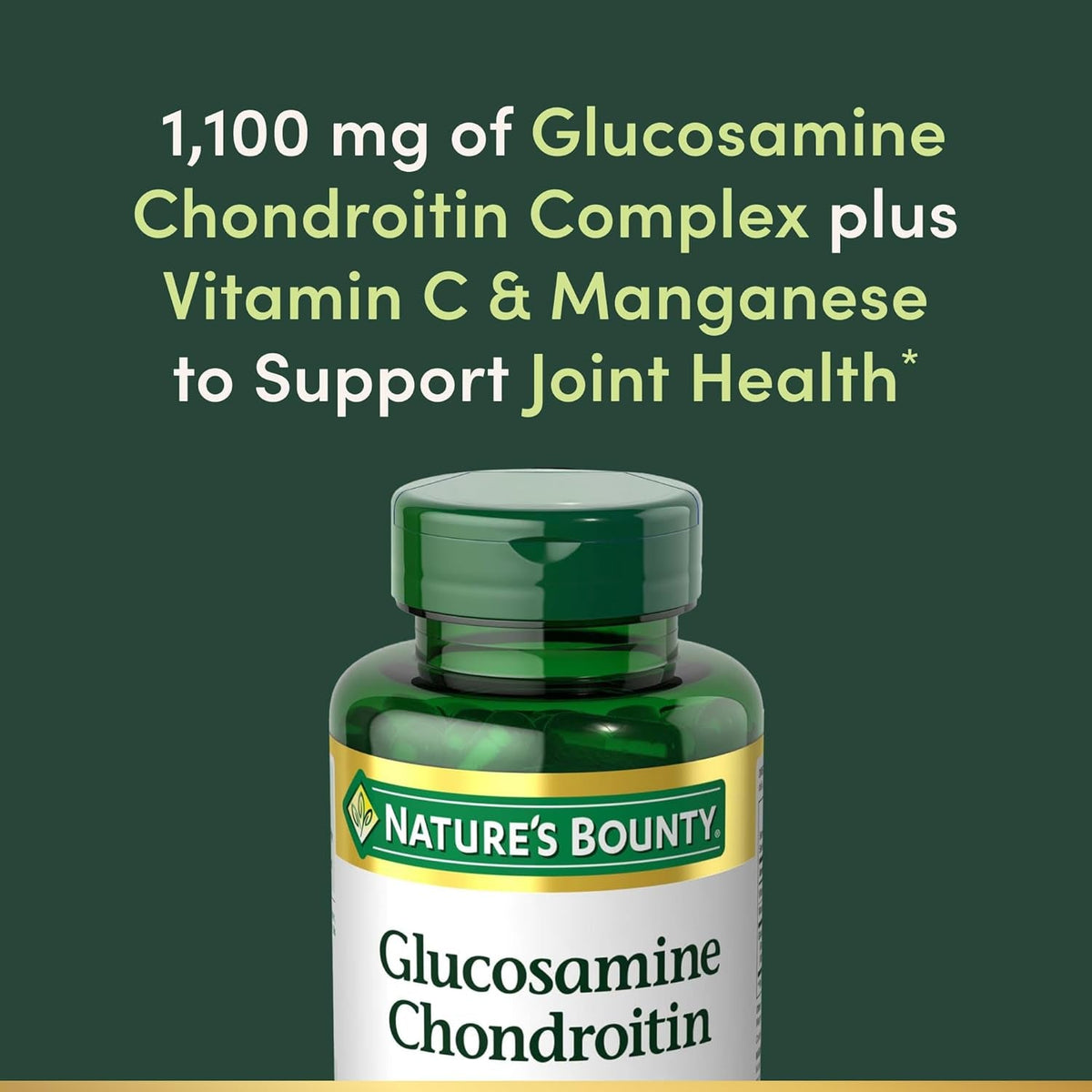 Nature'S Bounty Glucosamine Chondroitin Pills and Dietary Supplement, Support Joint Health, 110 Capsules