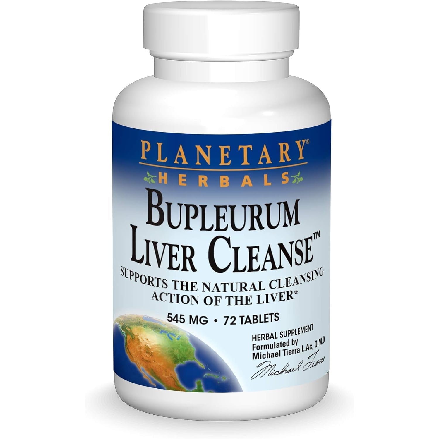 Planetary Herbals Bupleurum Liver Cleanse 545Mg - with Calcium, Cypress Rhizome, Ginger & More - 72 Tablets