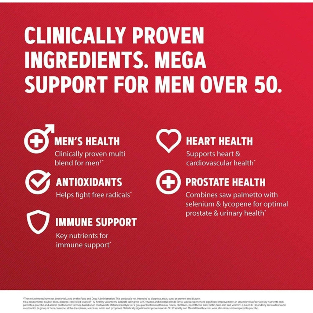 GNC Mega Men 50 plus One Daily, 60 Caps