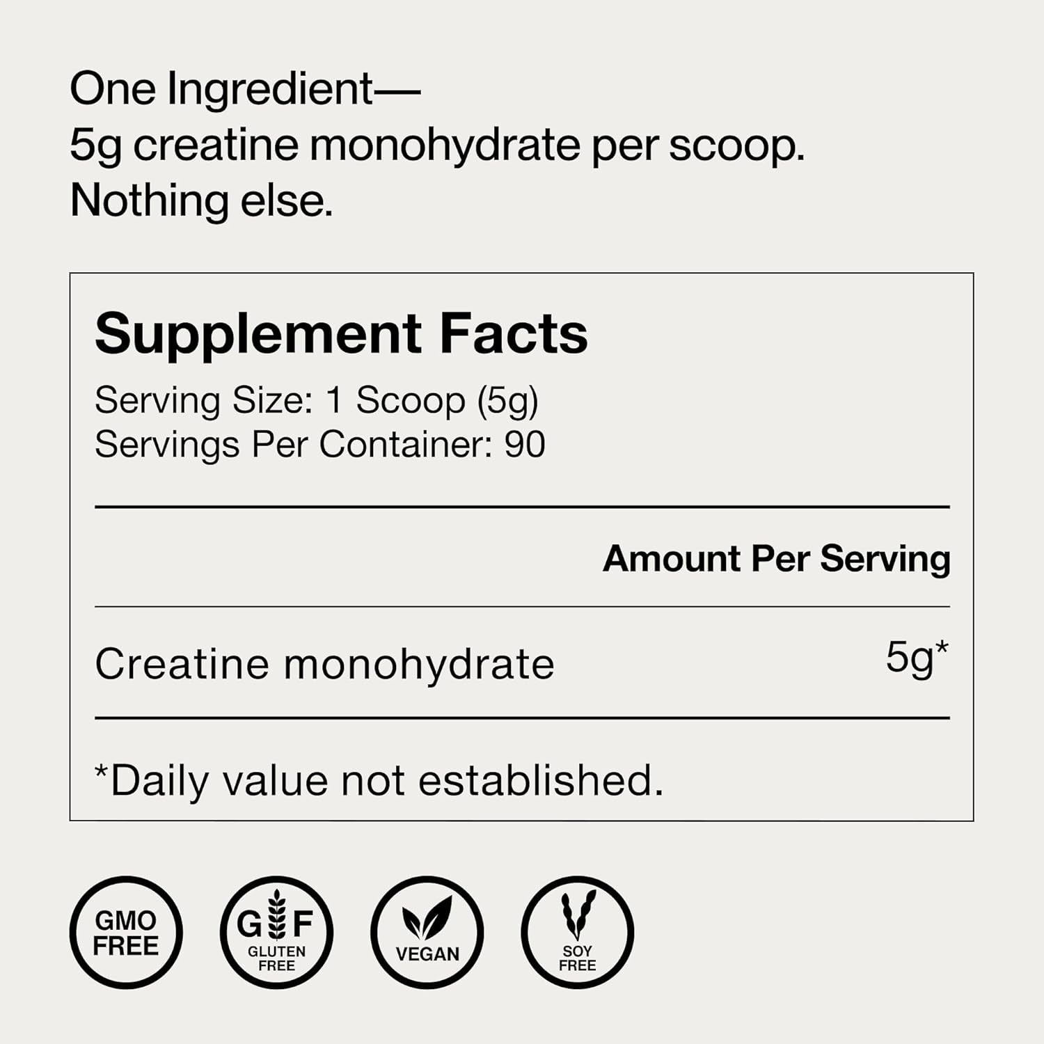 Momentous Creatine Monohydrate Powder - Creatine Powder - Supports Strength, Lean Muscle, & Recovery for Men & Women - NSF Certified for Sport - 5 G per Serving - 90 Servings