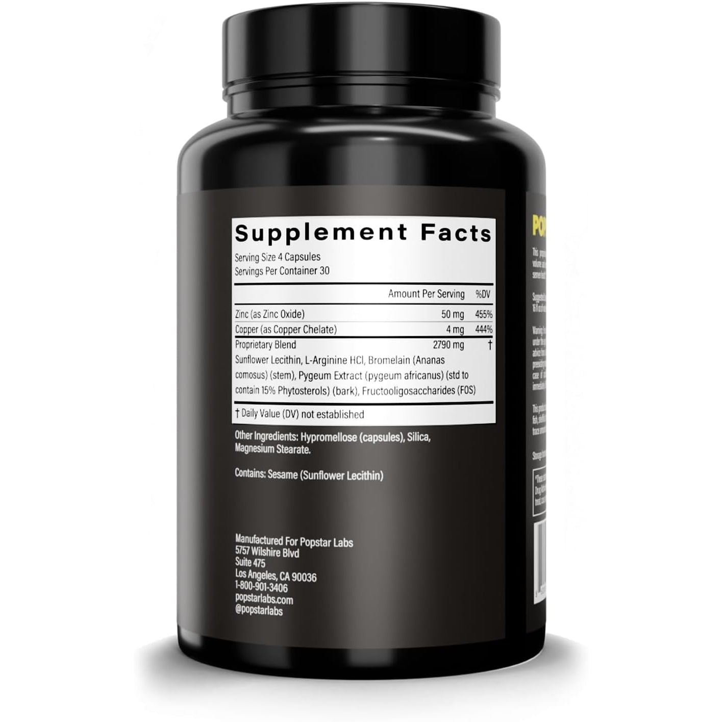 POPSTAR Labs Semen Volume Booster - Men'S Semen Health & Fertility Supplement - Doctor Formulated to Increase Load Volume - Made in USA, Vegan - 120 Capsules (1 Month Supply)