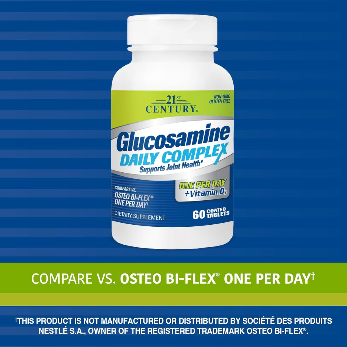 21St Century Glucosamine Daily Complex plus D Tablets, 60 Count (27708)